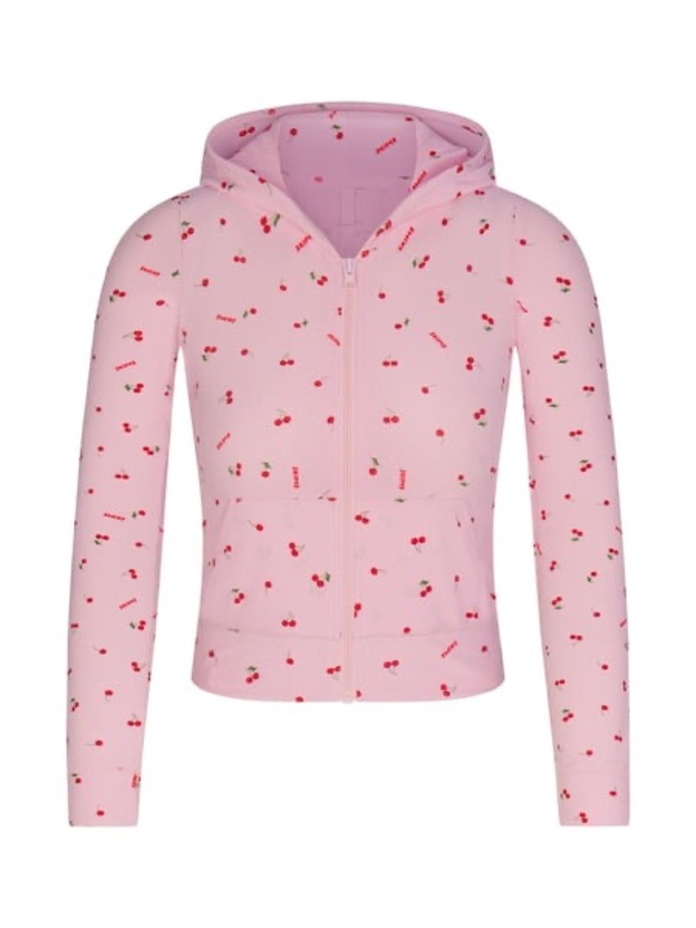 SKIMS SOFT LOUNGE ZIP UP HOODIE LIMITED EDITION: CHERRY BLOSSOM PRINT SMALL